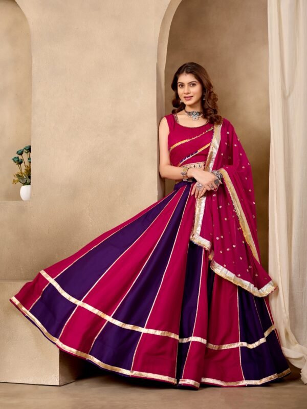 Fancy Lace Work & Mirror Lace Work Lahenga Choli With Heavy Foux Georgette Duppata